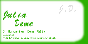 julia deme business card