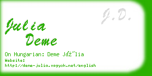 julia deme business card